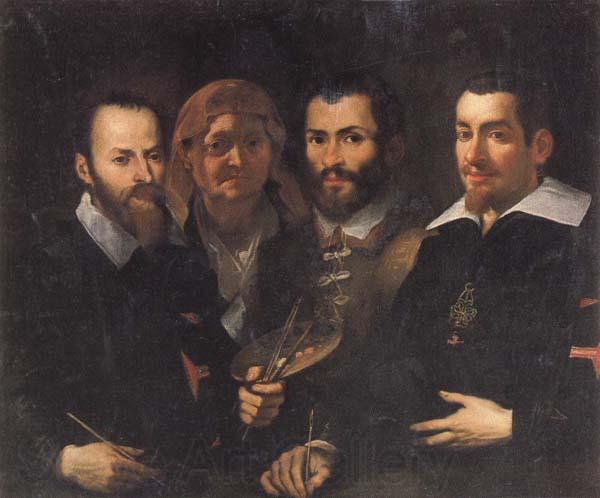 Francesco Vanni Self-Portrait with Parents and Half-brother Spain oil painting art